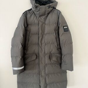 Helly Hansen Men's Charcoal Gray Insulated Hooded Puffer Coat